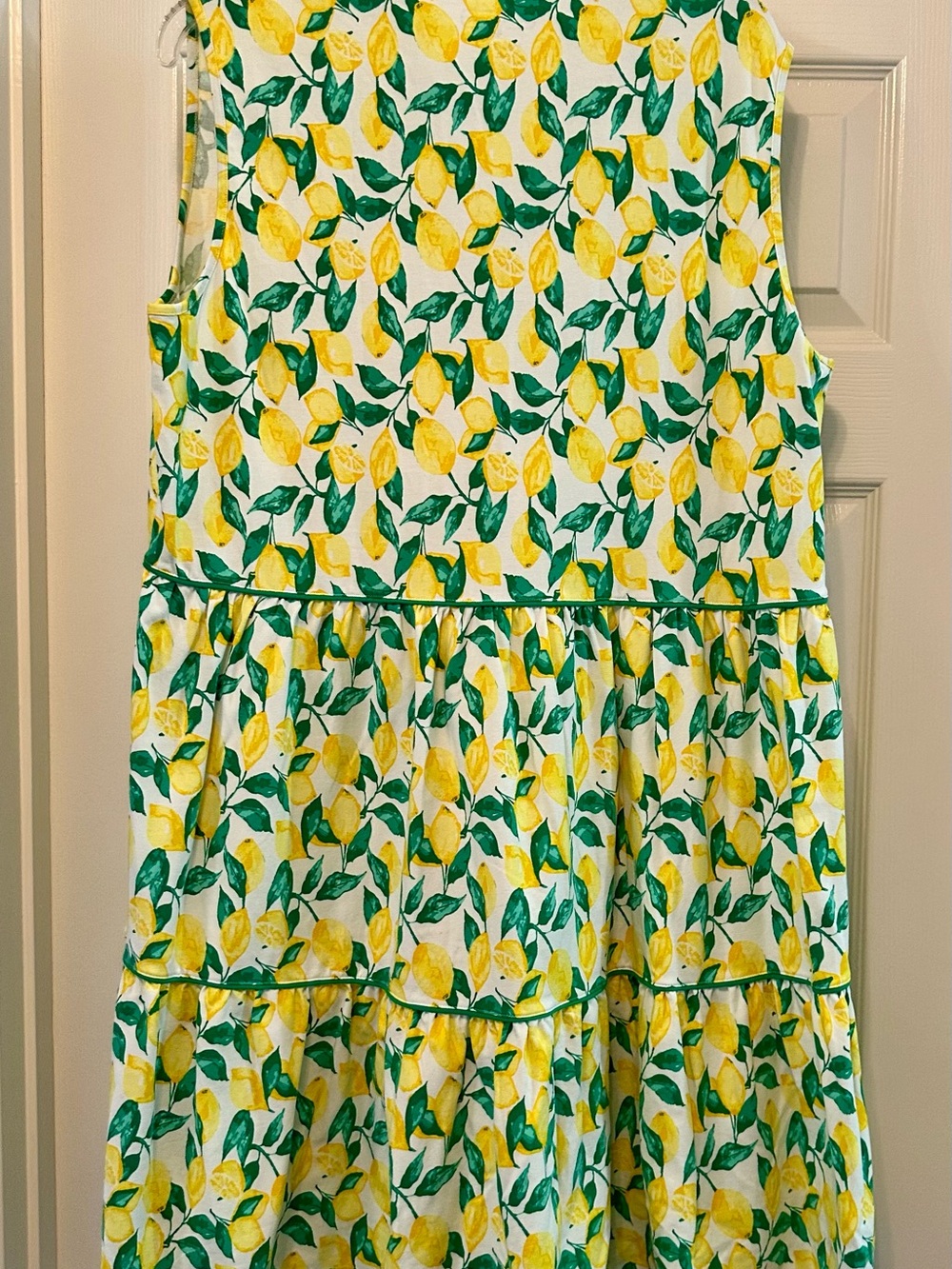 Duffield Lane Lemon Print Tiered Dress - Yellow & Green - Picture 9 of 16
